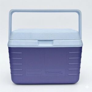 Vintage Rubbermaid Mini Ice Chest Cooler Lunch Box Metallic Purple 2901 3qt